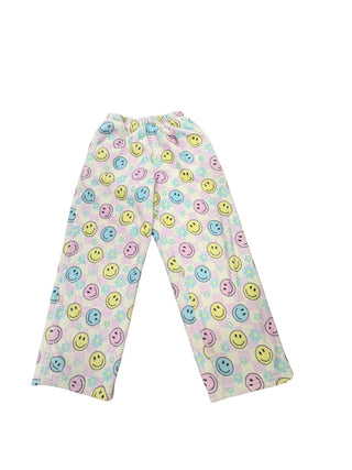 Oscar Fuzzy PJ pants with emojis, Small 6-8