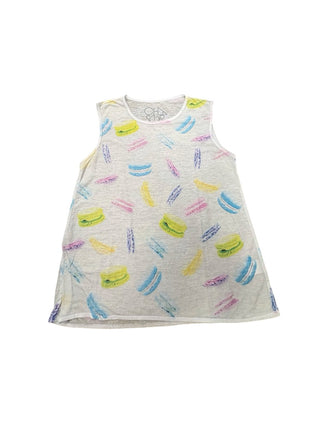 Chaser White tank top with macaroons, 8