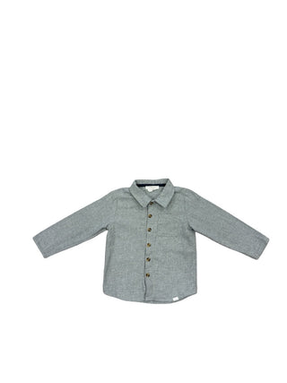 Petit Lem Grey dress shirt, 24 months