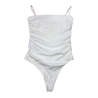 Babaton White ruched body suit, Women’s small
