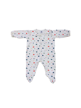 Petit Bateau Velour heart sleeper, 12 months