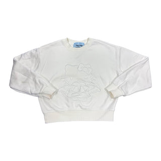 Forever 21 x Hello Kitty and Friends White w/embroidered Kitty sweatshirt, 9-10 years