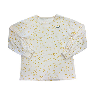 Tiny Cottons Ribbed long sleeve w/daisy print and embroidered bug, 8 years
