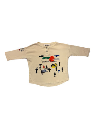 Bobo Choses Chateau Marmot Henley long sleeve, 6-12 months