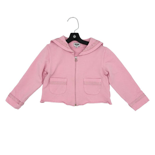 Moschino pink zip up, 2 years