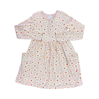 Hanna Andersson Light pink w/flowers dress, 8 years