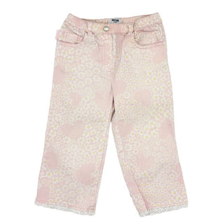 Moschino pink daisy jeans, 18 months