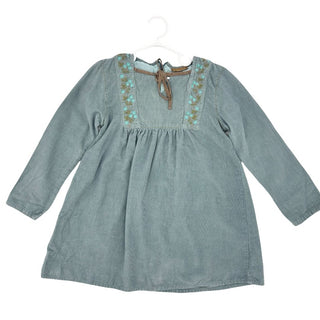 I Love Gorgeous turquoise corduroy dress, 6-7 years