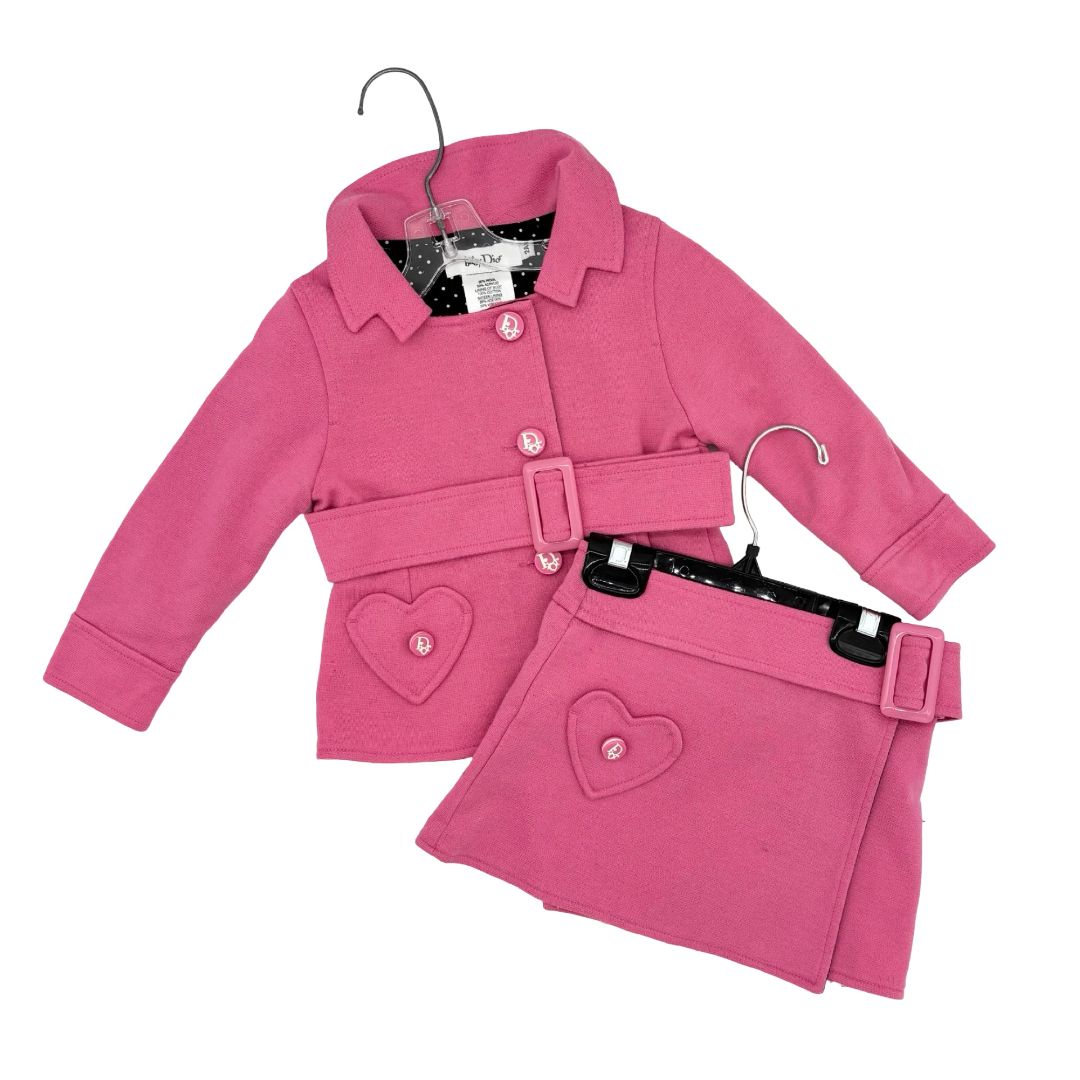 Dior hot pink coat/skirt set, 2 years