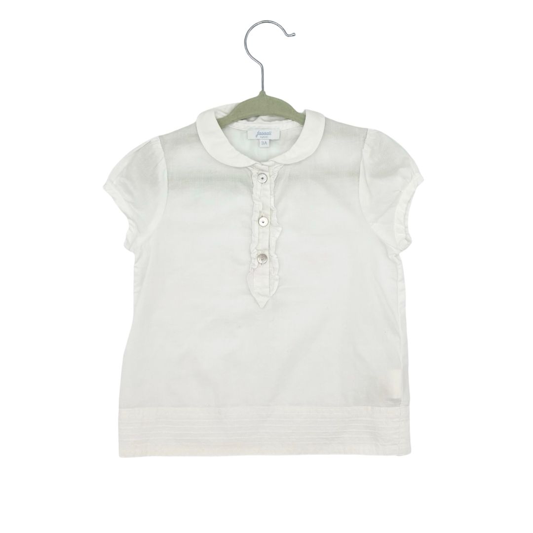 Jacadi white collared tshirt, 3 years