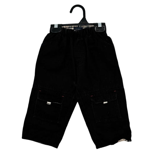 Burberry black cargo pants, 18 months