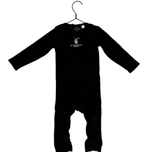 Burberry black play suit, 18 months