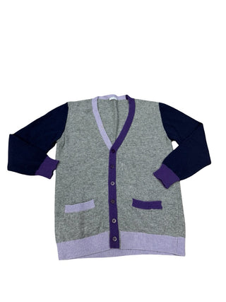 Il Gufo Purple grey cashmere cardigan, 6 years