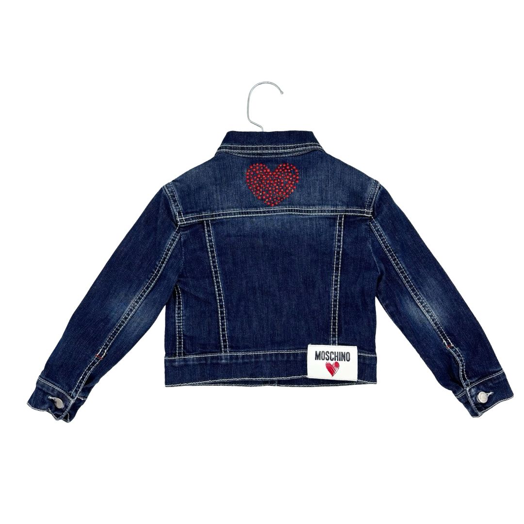 Moschino denim jacket/skirt set, 2 years