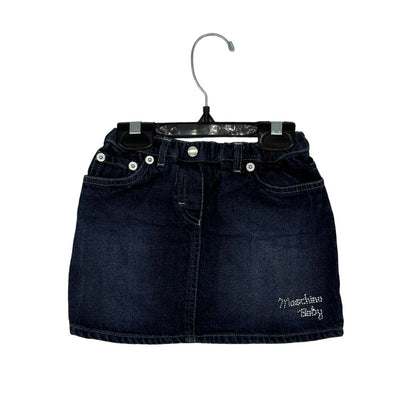 Moschino denim jacket/skirt set, 2 years