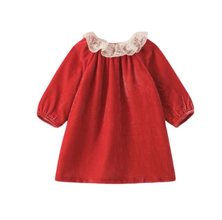 Bonpoint Red velvet dress, 3 years