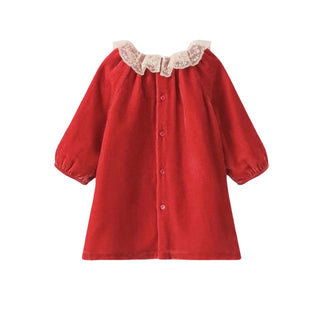 Bonpoint Red velvet dress, 3 years