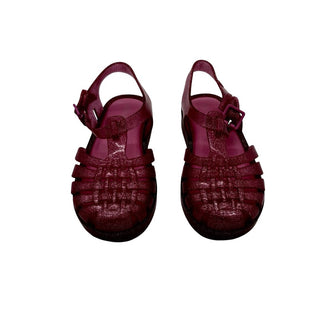 Mini Melissa pink glitter fisherman sandals, 9 little kid