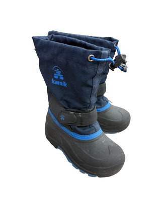 Kamik Blue and Black Winter Boots, 11 little kid