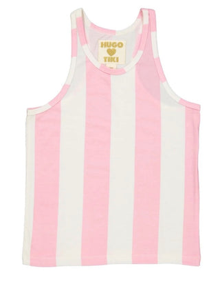 Hugo Tiki Pink and white strip tank top, 10t