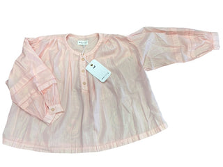 Morley Light pink crinkled cotton blend new with tags long sleeve top, 8y