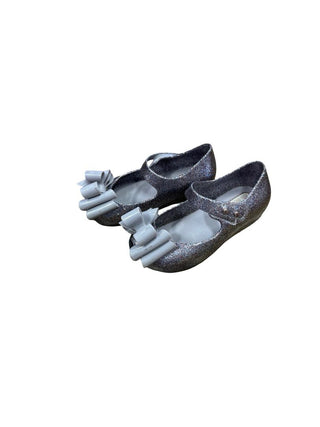 Mini Melissa Silver and Grey Sparkle Shoes, 22-23 EU