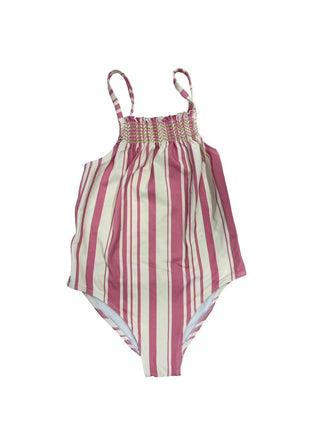 Zara Smocked Pink Stripe Swimsuit, 4-5 years