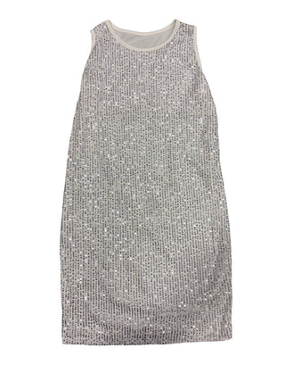 White dress with silver sequins, Small