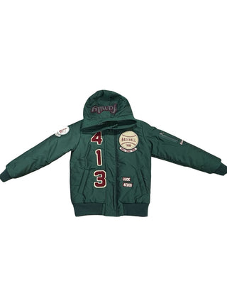 Dolce & Gabbana Green puffer jacket  with patches, 7/8