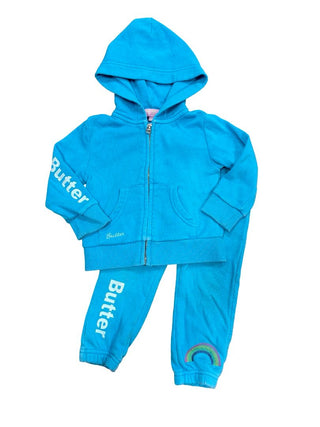 Butter Bright Blue Unicorn Graphic Set , 2 years