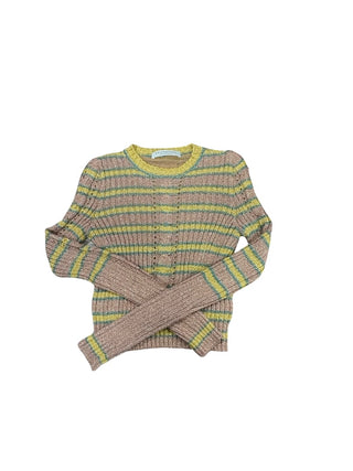 philosophy Metallic striped knit sweater, womens XXS