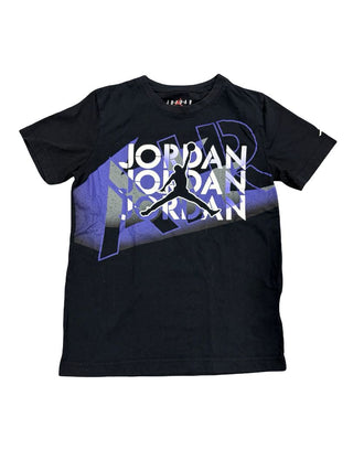 Nike Jordan Purple Graphic Black Tee, 10-12 years