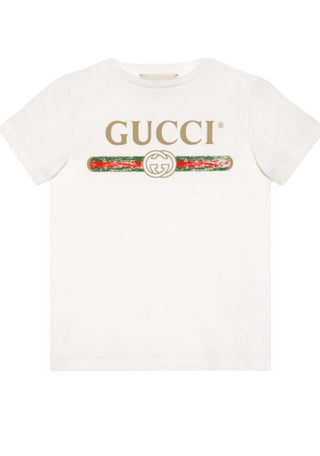 Gucci White t-shirt with logo , 6 years