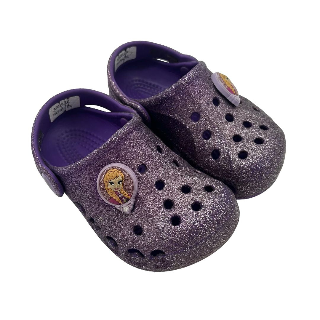 Crocs purple sparkle , 6-7 little kid