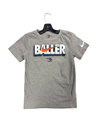 Nike Grey "Baller" Graphic Tee, 10-12 years