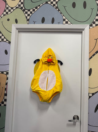 Yellow duckee Halloween plush costume, 2 years