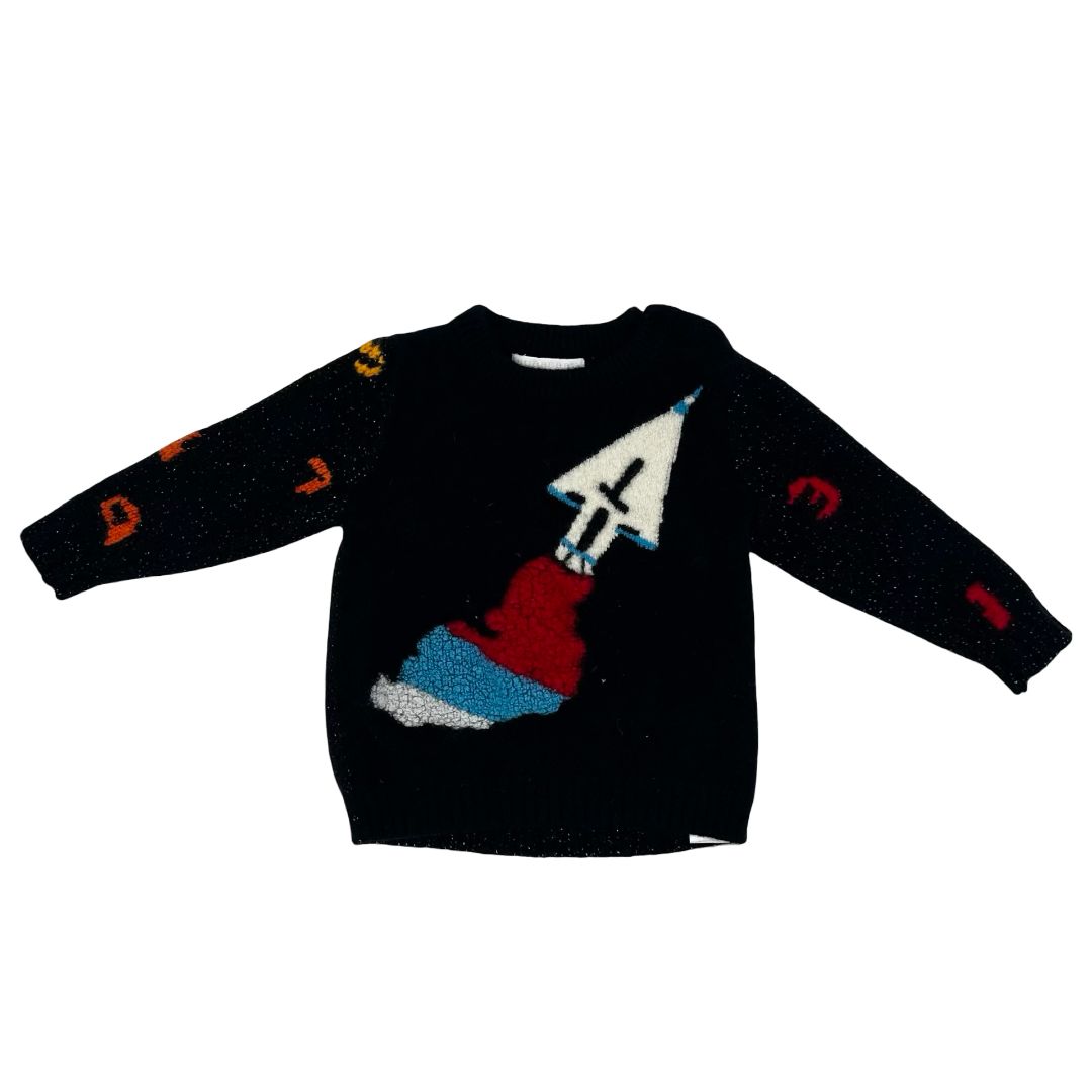 Burberry black rocketship cashmere sweater, 2 years