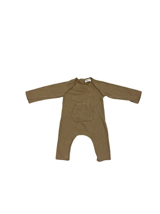 1+in the family Tan knit playsuit, 6 months