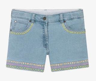 Stella McCartney Denim Shorts with Embroidery, 12 years
