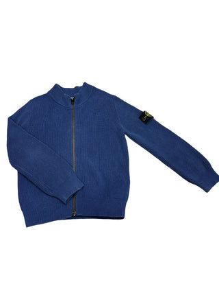 Stone Island Blue zipup with logo on the side, 6 years