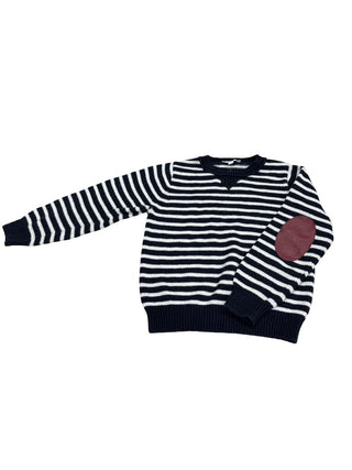 Jacadi Navy and white stripe sweater, 4 years