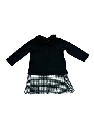 Polo Ralph Lauren Black dress w/black and white skirt, 6 months