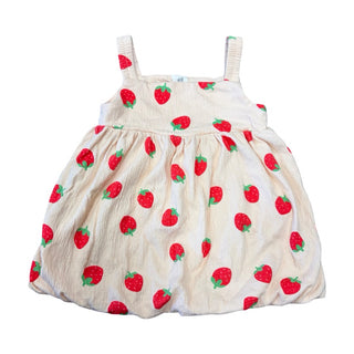 H&M Peach dress w/strawberries, 12 months