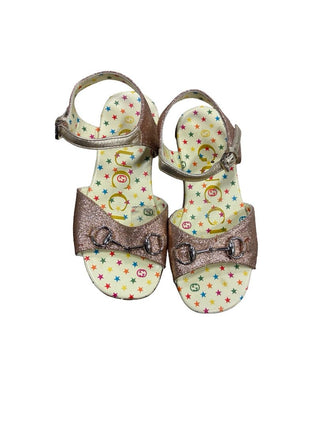 Gucci Gold Glitter and Star Pattern Sandals, 27 EU
