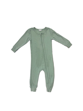 Firsts by Petit Lem Green ribbed sleeper, 12 months
