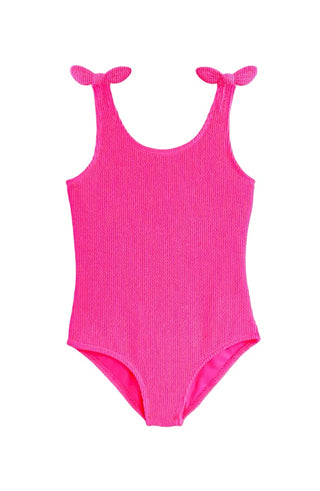 Limeapple swim Crinkle bow tie one piece new with tags, 8-10 years