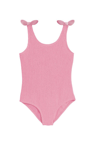 Limeapple swim Crinkle bow tie one piece new with tags, 8-10 years