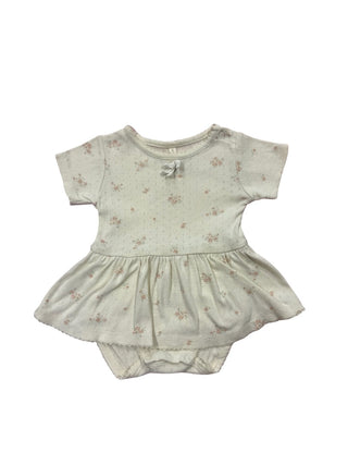 Quincy Mae Pointelle dress with flowers, 3-6 months