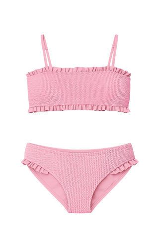 Limeapple swim Crinkle ruffle bandeau bikini new with tags, 8-10 years