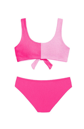 Limeapple swim New with tags crinkle tie bikini swimsuit, 8-10 years